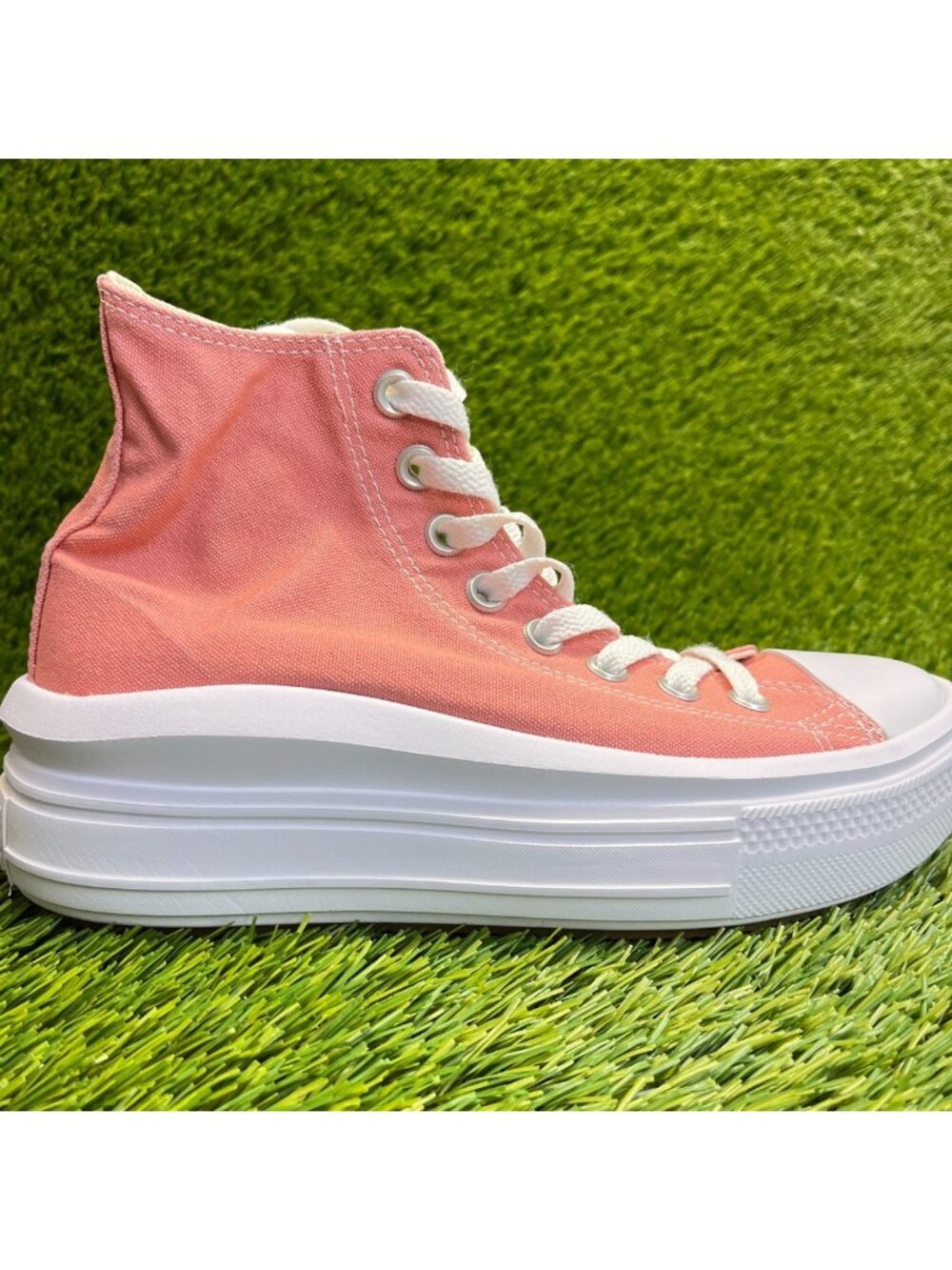 Converse Chuck Taylor‎ All Star Womens Size 7 Pink White Athletic Shoes Sneakers